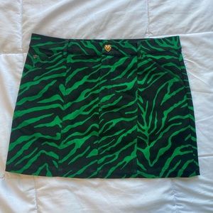 🖤3/$30 Sourpuss Green Tiger Print Skirt NWOT